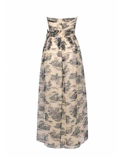 Abito MSEDOMINIO in organza di seta stampata Nero MAX MARA STUDIO | 2616221124600002